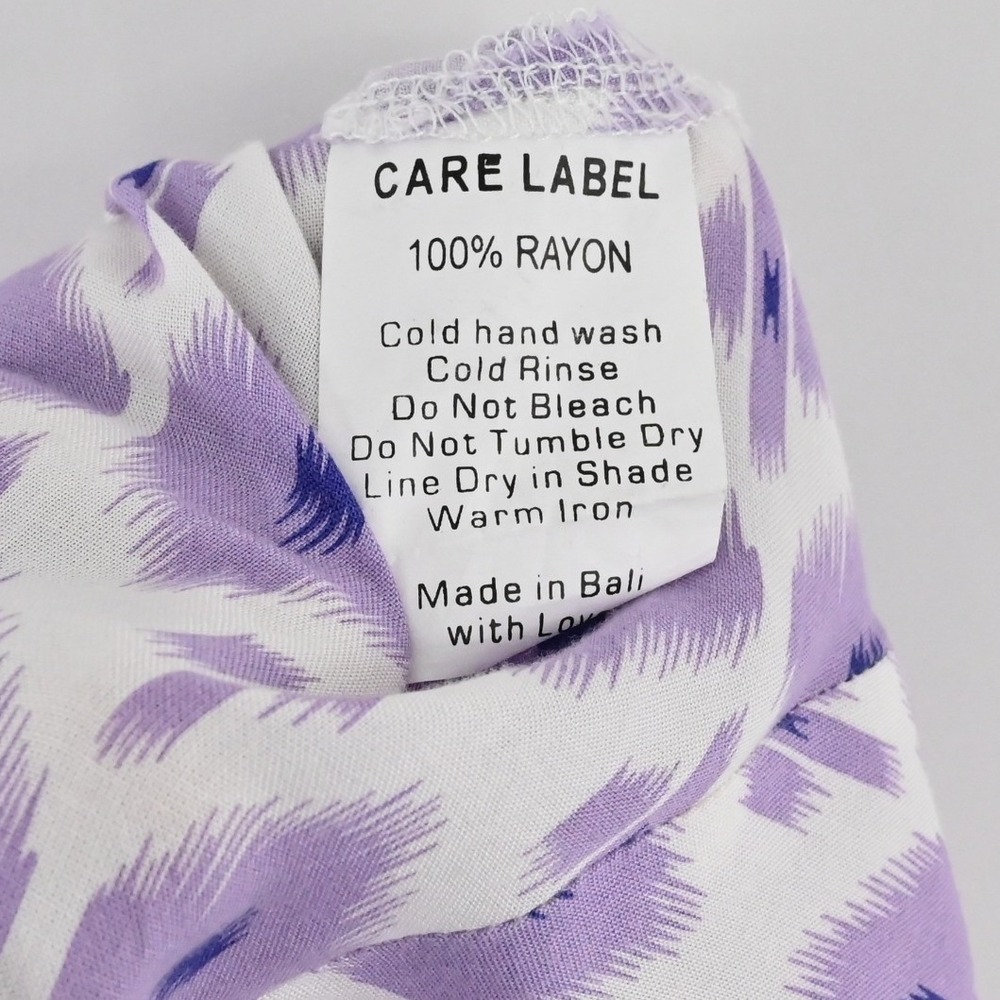 Walker Wade Ikat Maxi Dress Womens Size XL Purple Button Front Resort Vacation - Picture 8 of 9